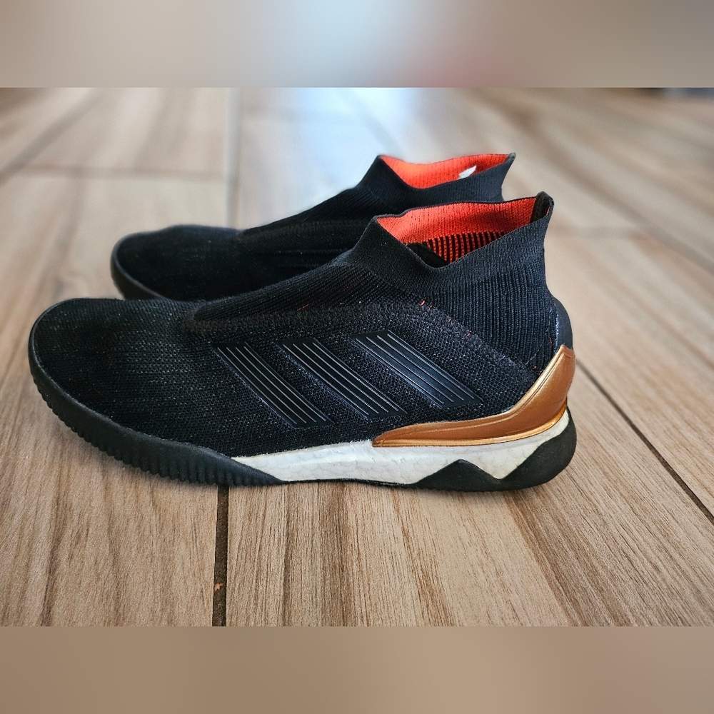 Adidas Slip On Sock Mens  Sneakers Black Knit Boost Sole Running Shoes US 7.5 - Picture 2 of 10